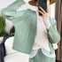 Pleated single button cardigan