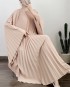 Pleated flare batwing dress