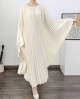 Pleated flare batwing dress