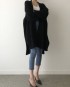 Long cable knit cardigan