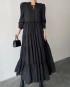 Long keyhole neckline dress