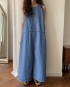 Sleeveless denim dress