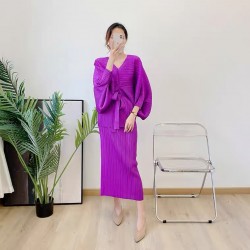 [PREMIUM] Pleated  blouse and skirt set