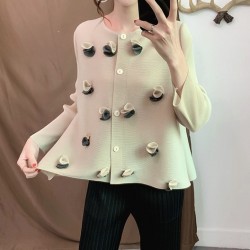 [PREMIUM] Pleated Blouse with Applique