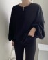 Tie-string basic pullover