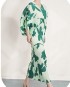 Pleated abstract flower dress