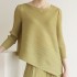 Pleated asymmetrical blouse