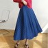 Pleated swing skirt