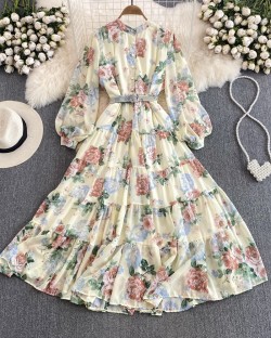 Floral motif dress