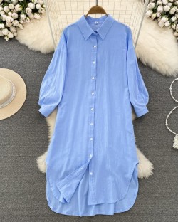 Basic button shirtdress