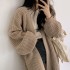 Long cable knit cardigan