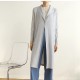 Pleated long single button cardigan