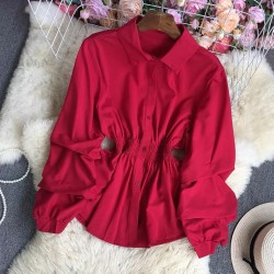 Ruched sleeve blouse