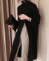 Long knit pullover with slit