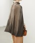 Pleated collar cape