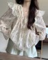 Floral ruffle blouse