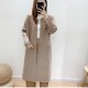 Pleated long two-way cardigan