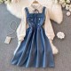 Combination pinafore dress