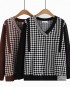 LM+ Checkered knit pullover