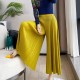 Pleated flare palazzo pants