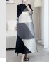 Pleated long geometric dress