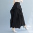 Pleated long asymmetrical layer pants