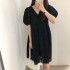 Puff sleeve eyelet dress