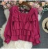 Tiered ruffle blouse