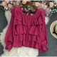 Tiered ruffle blouse