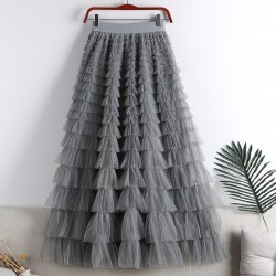 Long tutu tiered skirt