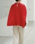 Pleated collar cape