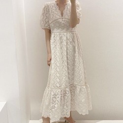 Embroidery eyelet dress