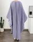 Pleated flare batwing dress