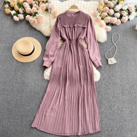 Long Pleated Dress