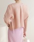 Pleated open cardigan