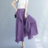 Pleated long asymmetrical layer pants