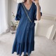 Denim button dress