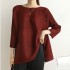 Pleated basic blouse