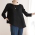 Pleated asymmetrical blouse