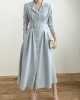 Button dress with belt