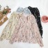 Flower Motif Babydoll Blouse