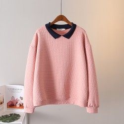 LM+ Collar waffle pullover