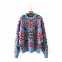 Reflection Motif Knit Pullover