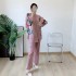 [PREMIUM] Floral pleated blouse and pants set