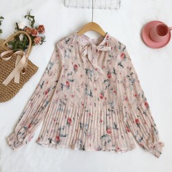 Flower Motif Babydoll Blouse