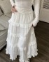 Broderie eyelet tiered skirt