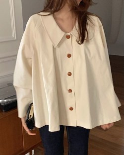 Oversized button blouse