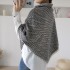 Chevron knit shawl cape