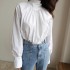 Blouse with back bow