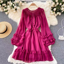 Bell sleeve ruffle tunic